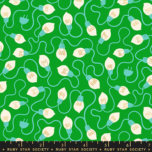 Kimberly Kight Ruby Star Society Moda Fabrics Merry Happy High Strung RS3101 22 Metallic Verdant