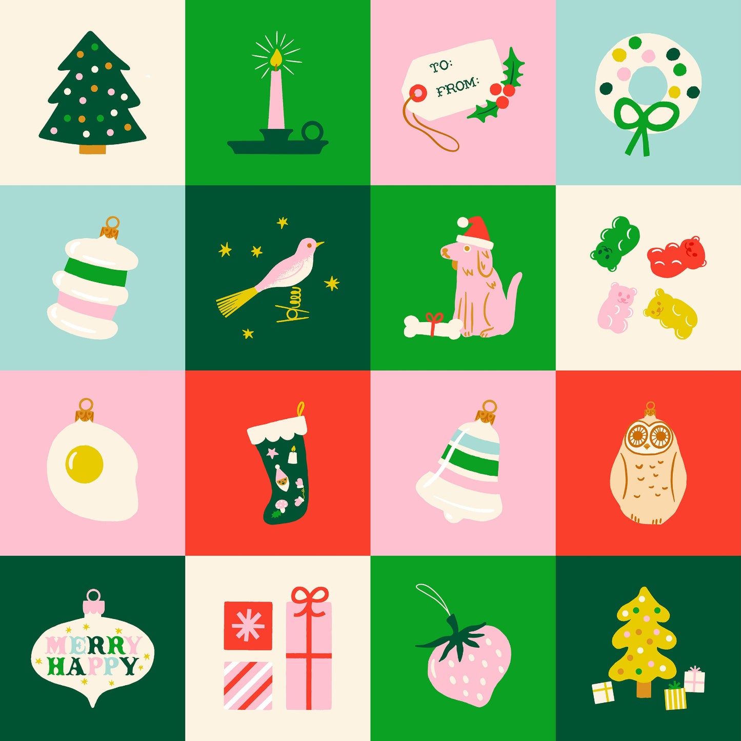 Kimberly Kight Ruby Star Society Moda Fabrics Merry Happy Panel RS3105 11 Lollipop