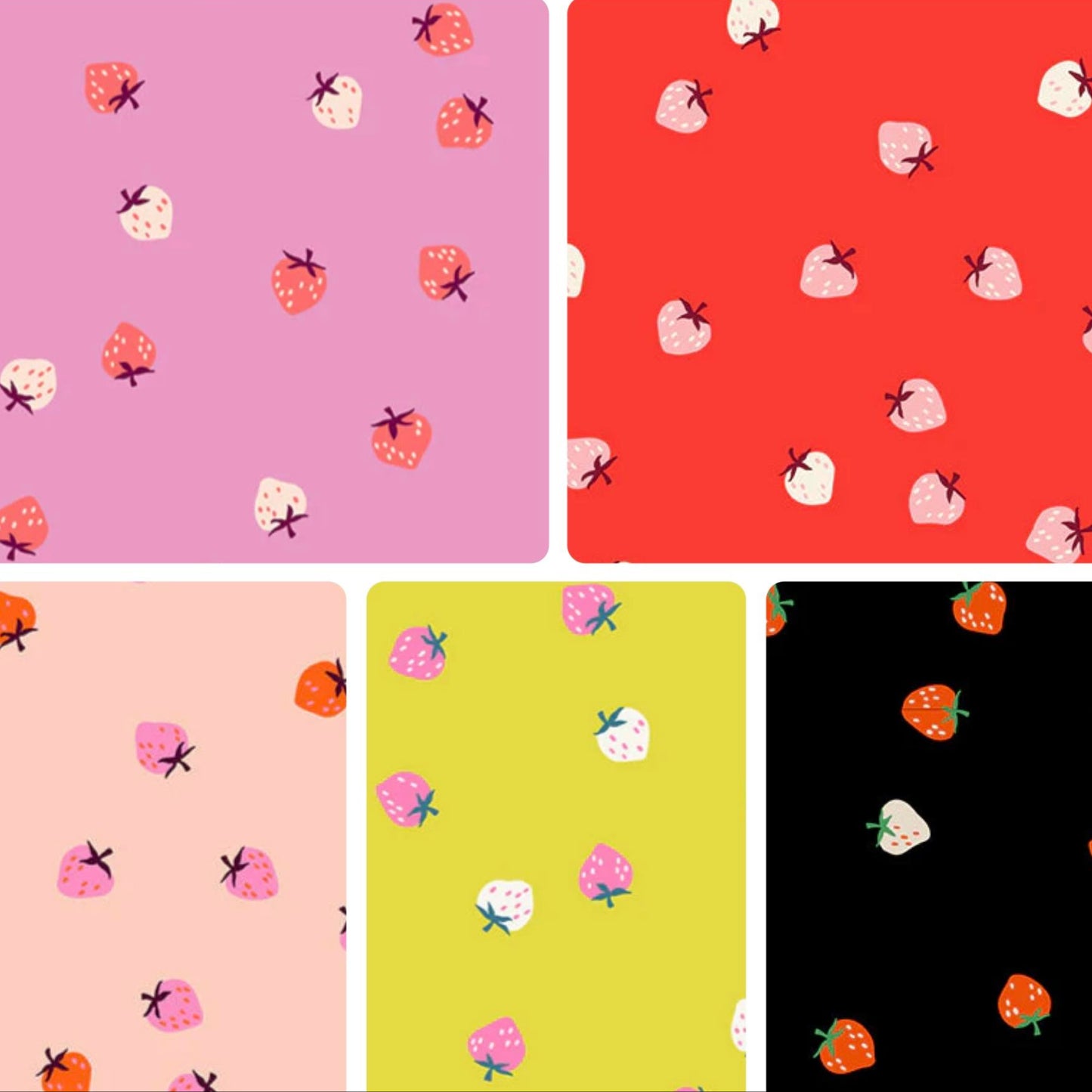 Kimberly Kight Ruby Star Society Moda Fabrics Strawberry Mini Berry Fat Quarter Bundle 