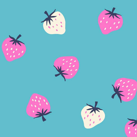 Kimberly Kight Ruby Star Society Moda Fabrics Strawberry Strawberry Toss RS3085 20 Turquoise