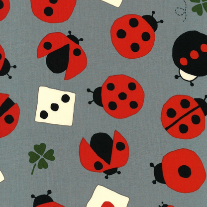Kobayashi Ladybug Dice Cotton Canvas Japanese Import KTS-7105-C