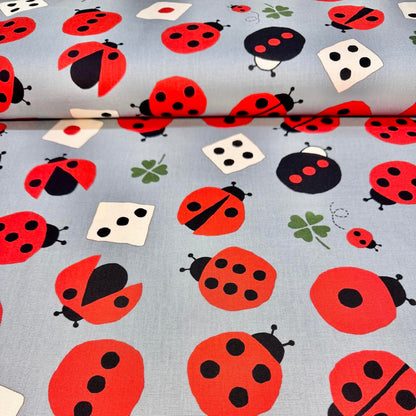 Kobayashi Ladybug Dice Cotton Canvas Japanese Import KTS-7105-C