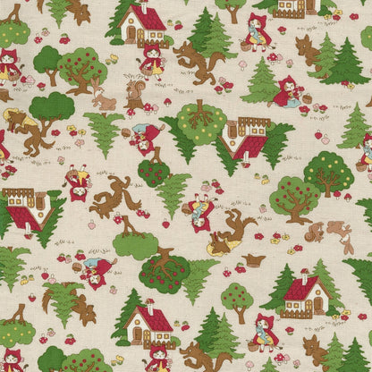 Kokka Funny Cats Little Red Riding Hood Ivory YK-36020_1_A