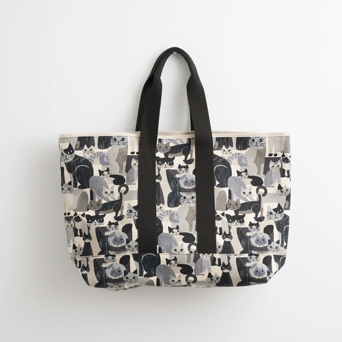 Kokka Japanese Fabrics Art Animal Cats Cotton Linen Canvas Blue YGA-91060-1A