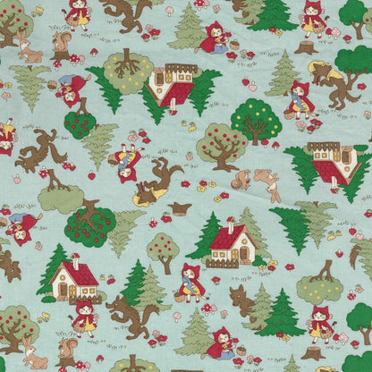 Kokka Japanese Import Fabrics Funny Cats Little Red Riding Hood YKA-36020-1C