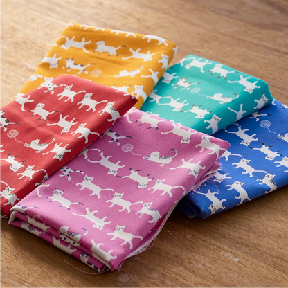 Kokka Japanese Import Fabrics Simply Palette Cats Golden Oxford YPA-69010-1C