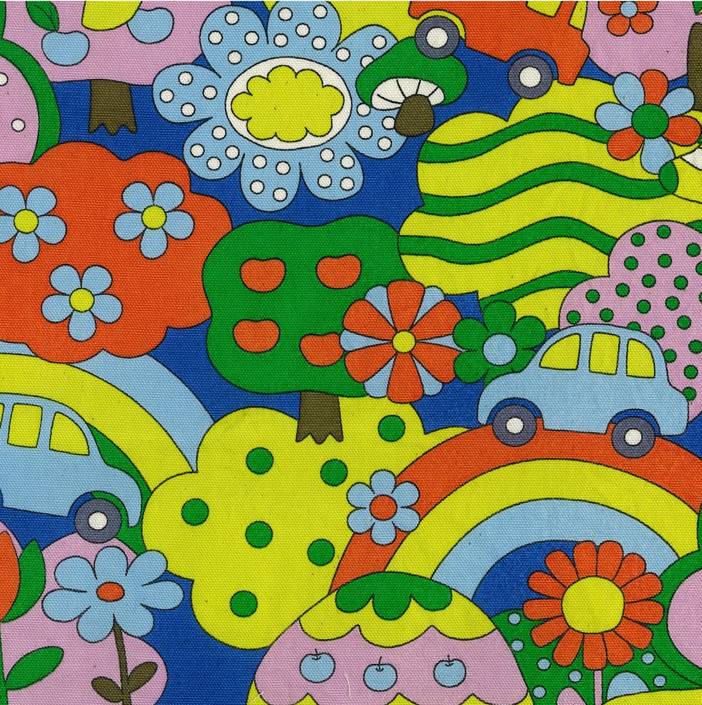 Kokka Retro School Rainbow Forest Oxford YKA-29040-1 Rainbow