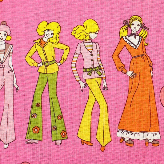Koko Seki 70s Design Flower Days Fashion Girls Japanese Import Hot Pink 