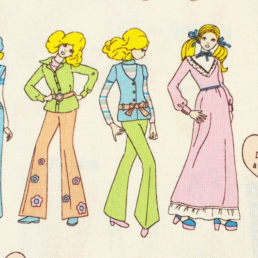 Koko Seki 70s Design Flower Days Fashion Girls Japanese Import Ivory