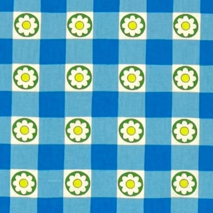 Koko Seki 70s Design Flower Days Gingham Japanese Import CHU055R