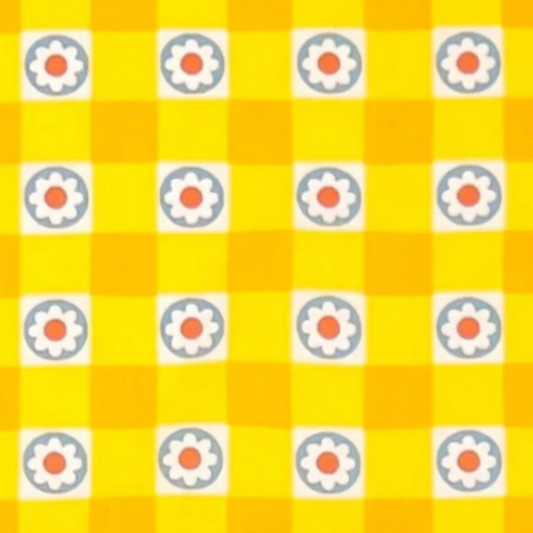 Koko Seki 70s Design Flower Days Gingham Japanese Import CHU055R
