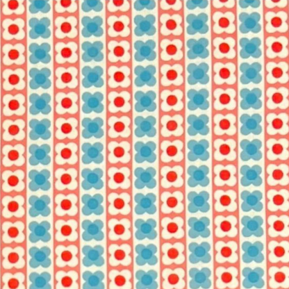 Koko Seki 70s Design Flower Days Stripes Red Japanese Import 
