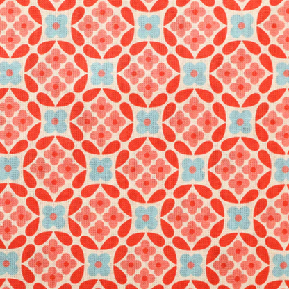 Koko Seki 70s Design Flower Power Japanese Import Flower Circle Red CHU055R