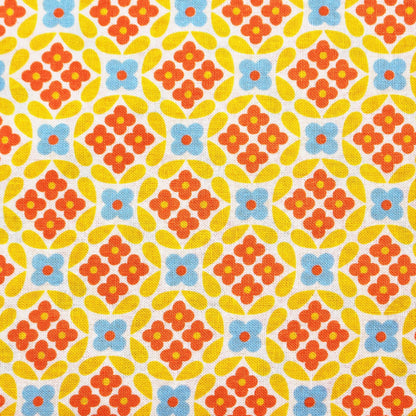 Koko Seki 70s Design Flower Power Japanese Import Flower Circle Yellow CHU055R