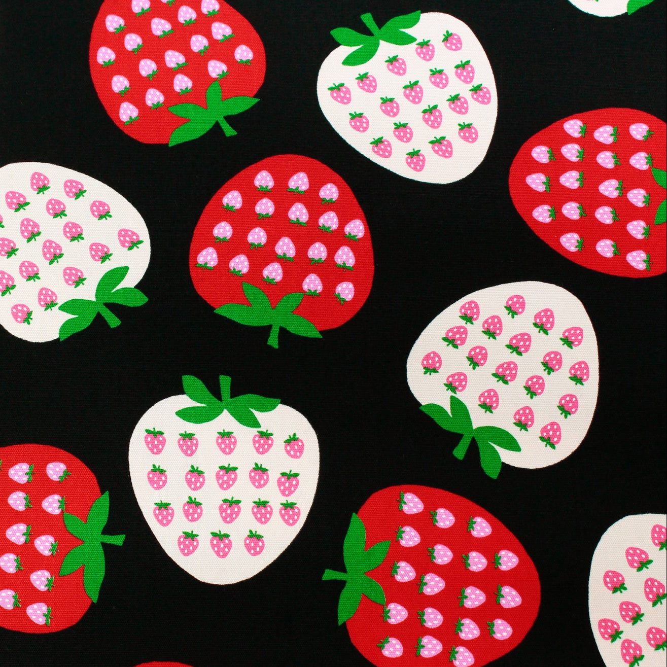 Koko Seki Japanese Import Strawberries Oxford 99222-1D Black