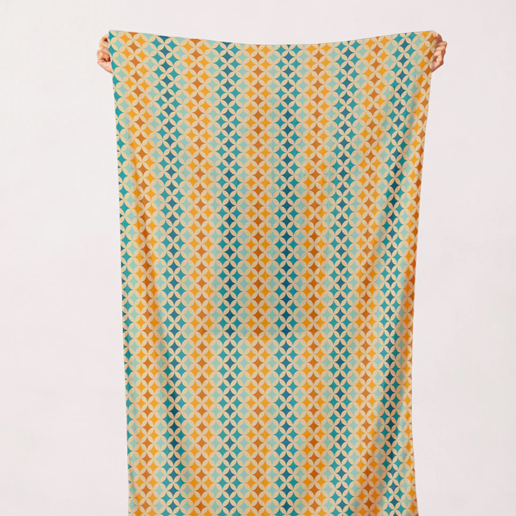 Leanne Friedberg Paintbrush Studio Fabrics Retro Geos Star Studded Teal/Blue 12024080