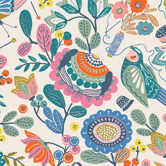 Lena Morris Thread and Ink Design Country Sewing Club Finch and Flora CSEW1035