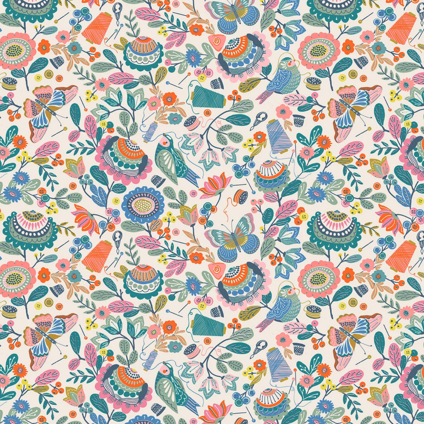 Lena Morris Thread and Ink Design Country Sewing Club Finch and Flora CSEW1035