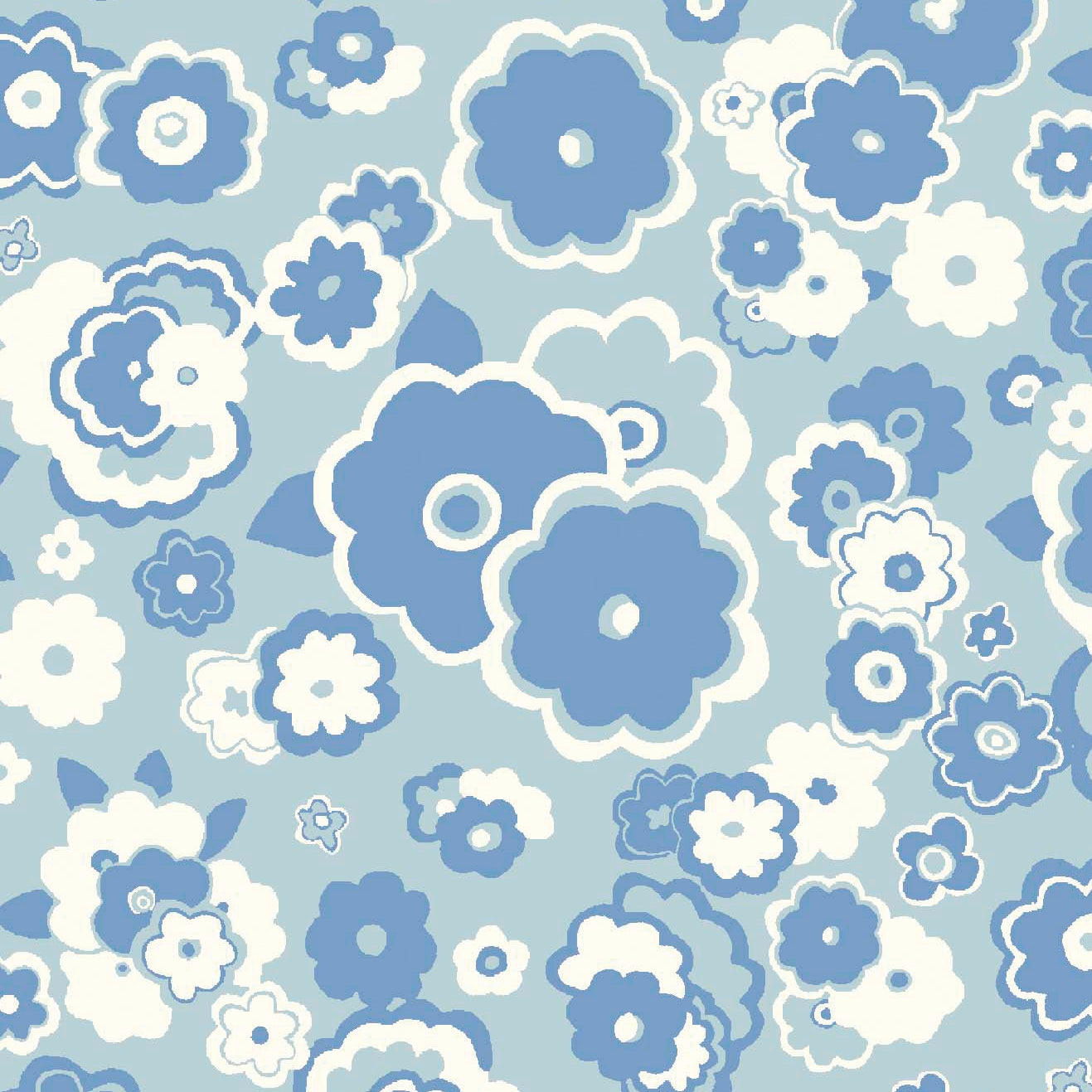 Liberty Fabrics The Carnaby Collection Cosmos Cloud Blue 04775945A