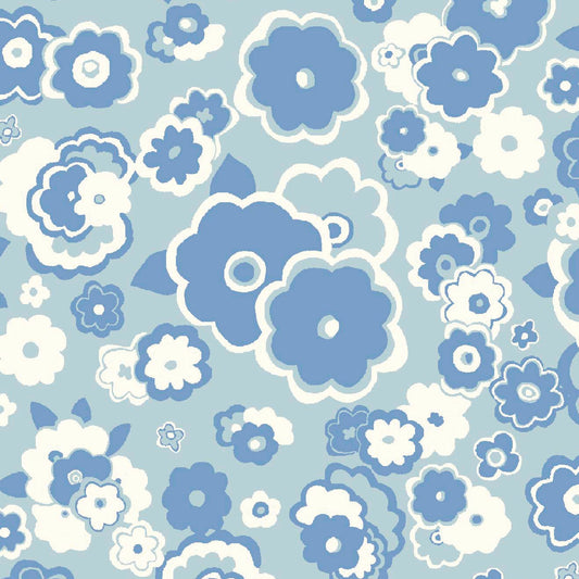 Liberty Fabrics The Carnaby Collection Cosmos Cloud Blue 04775945A