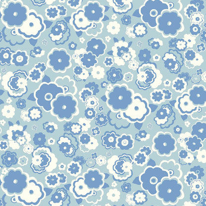 Liberty Fabrics The Carnaby Collection Cosmos Cloud Blue 04775945A