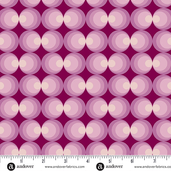 Libs Elliott Andover Fabrics Birdie Orbs A-1137-P Cherry