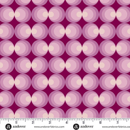 Libs Elliott Andover Fabrics Birdie Orbs A-1137-P Cherry