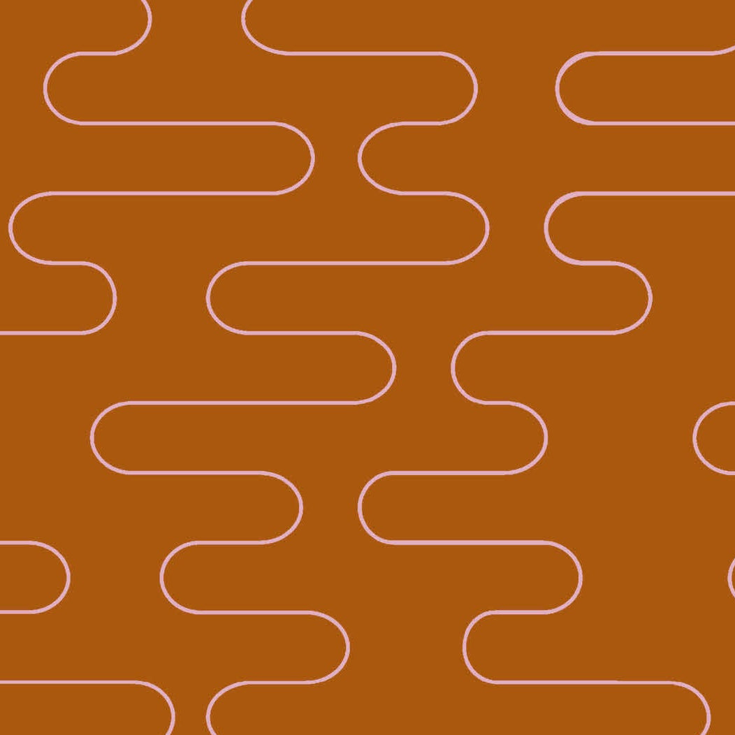 Libs Elliott Andover Fabrics Birdie Wobble Cloud A-1135-O Rusty