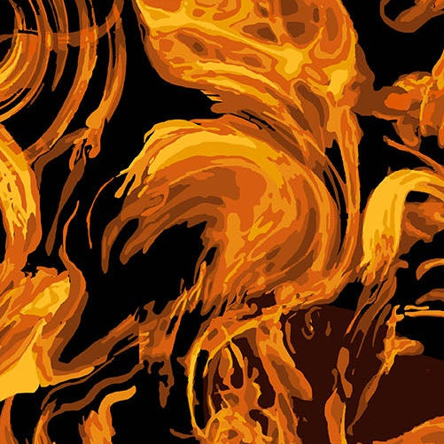 Libs Elliott Andover Fabrics Phantasm Enchantment A-1518-O Flame