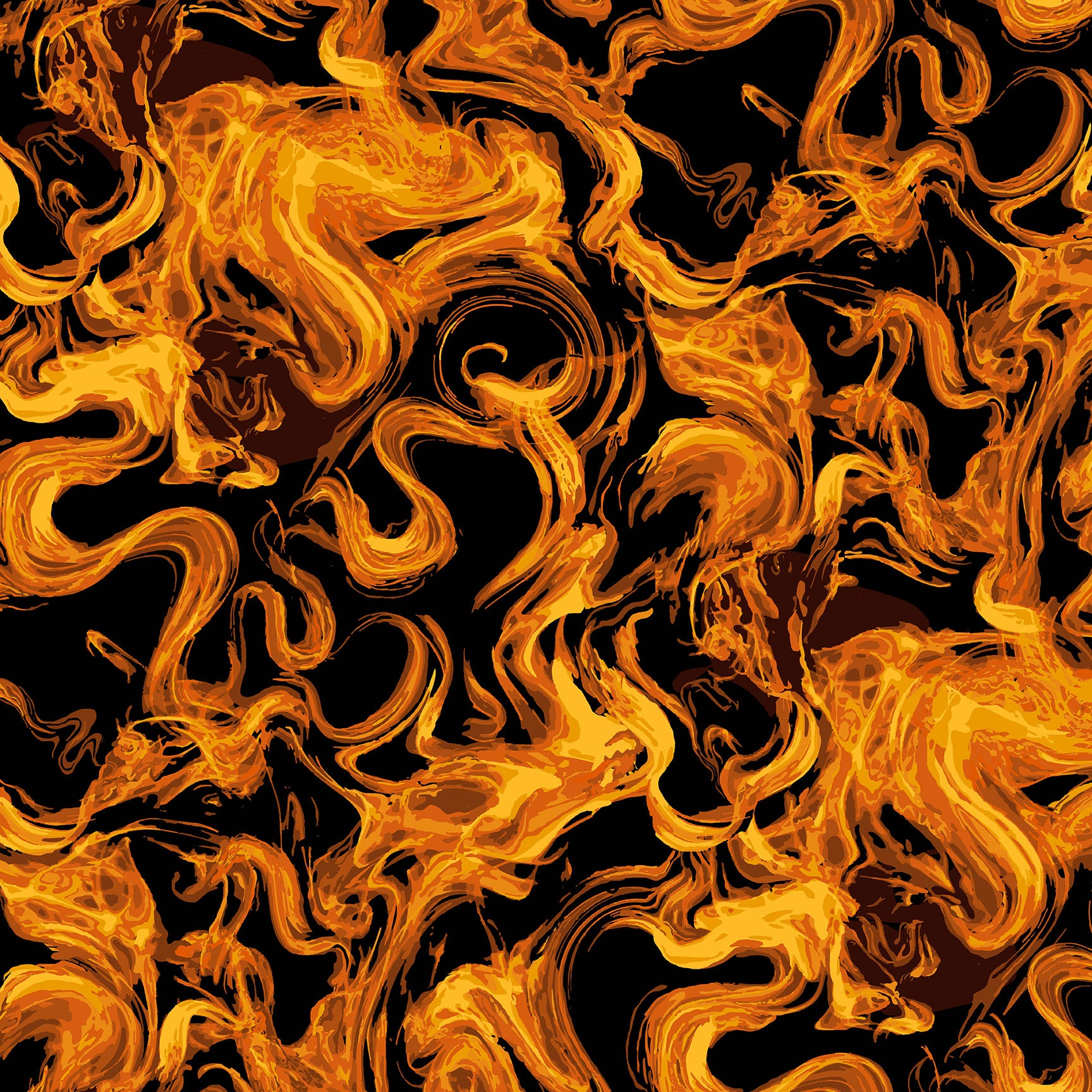 Libs Elliott Andover Fabrics Phantasm Enchantment A-1518-O Flame