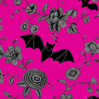 Libs Elliott Andover Fabrics Phantasm Night Garden A-1517-E Scream