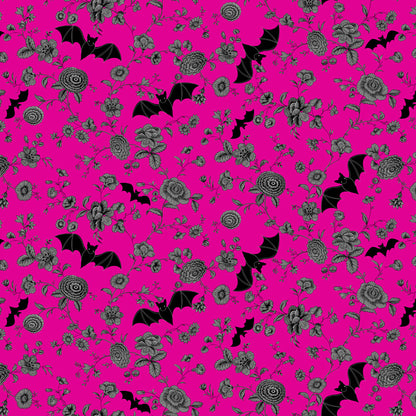 Libs Elliott Andover Fabrics Phantasm Night Garden A-1517-E Scream