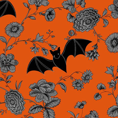 Libs Elliott Andover Fabrics Phantasm Night Garden A-1517-O Flame