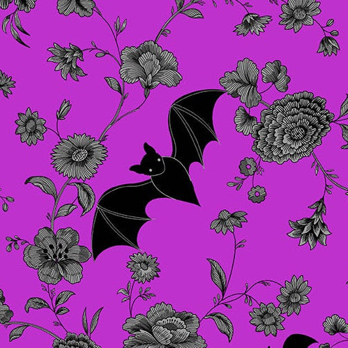 Libs Elliott Andover Fabrics Phantasm Night Garden A-1517-P Elixir