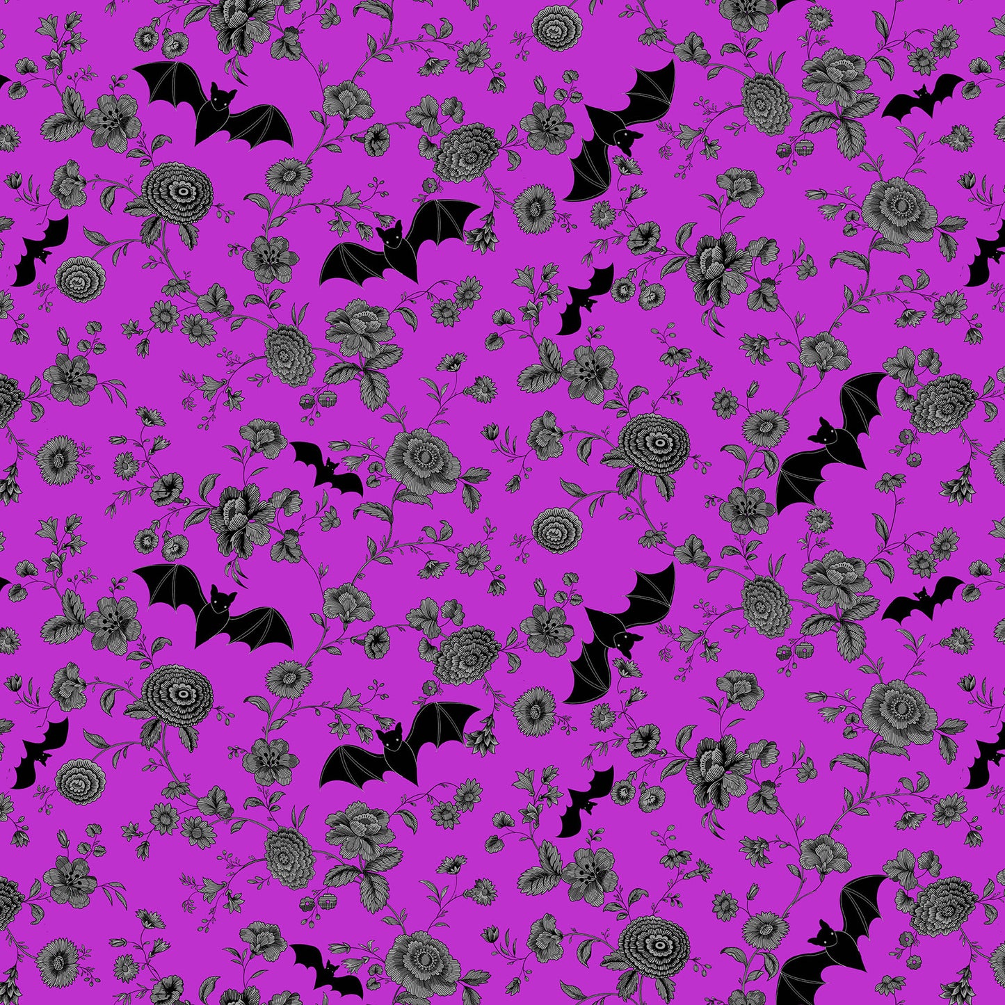 Libs Elliott Andover Fabrics Phantasm Night Garden A-1517-P Elixir