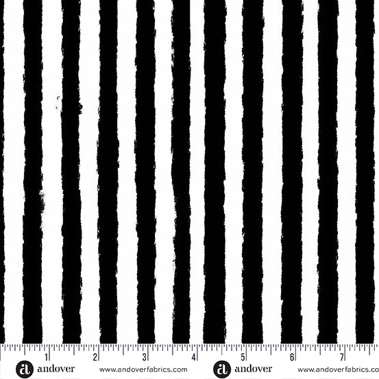 Libs Elliott Andover Fabrics Phantasm Shadow Stripe A-1522-K Raven