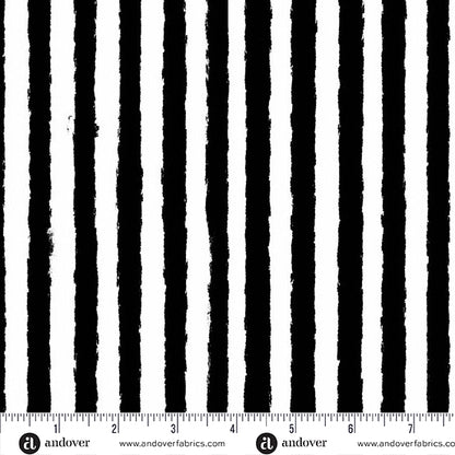 Libs Elliott Andover Fabrics Phantasm Shadow Stripe A-1522-K Raven