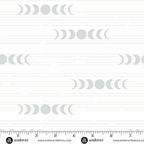 Libs Elliott Andover Fabrics Still Moon Phases A-1351-L white
