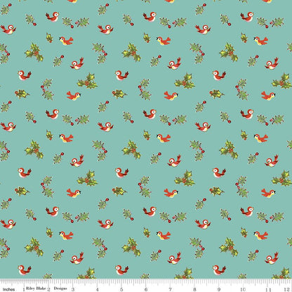Lindsay Wilkes Riley Blake Designs Jingle Bells Holly BIrds C14835-COTTAGE