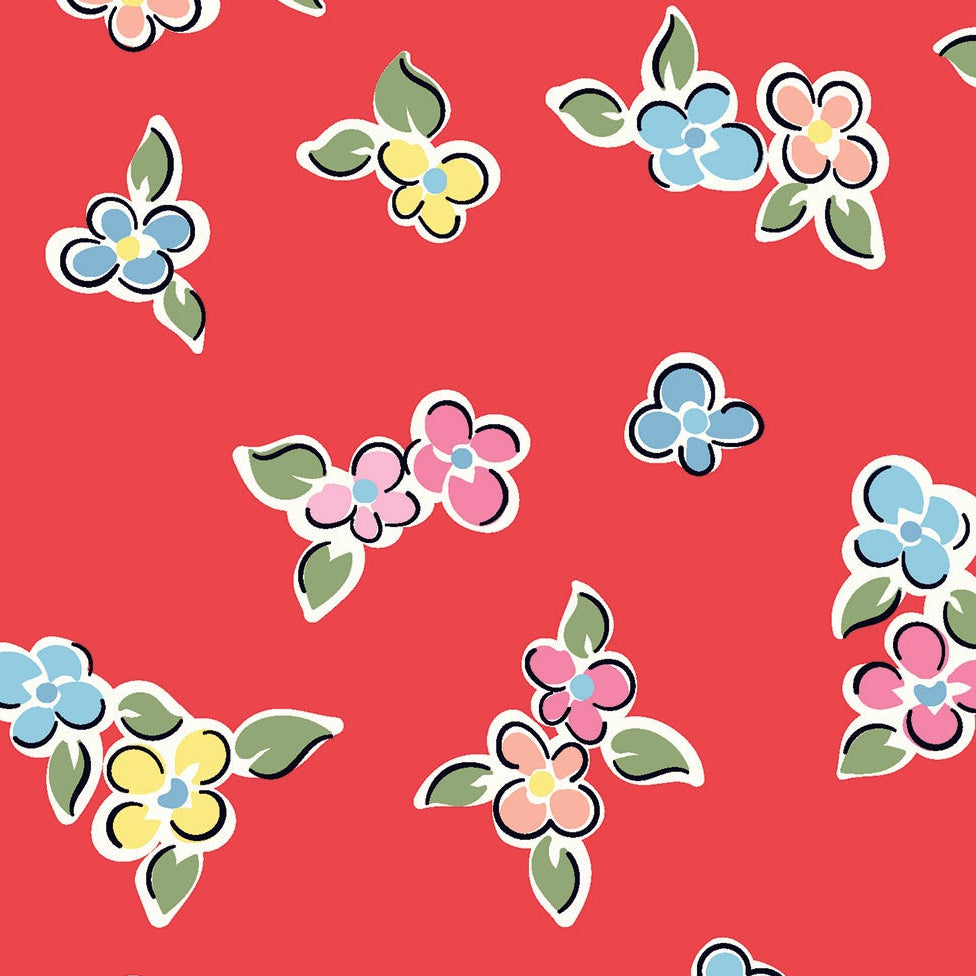 Lindsay Wilkes Riley Blake Designs Love Notes Flowers C16381-RED