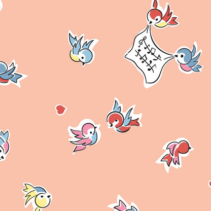 Lindsay Wilkes Riley Blake Designs Love Notes Songbirds C16382-APRICOT
