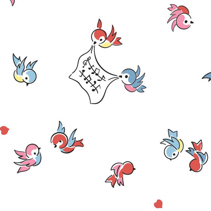 Lindsay Wilkes Riley Blake Designs Love Notes Songbirds C16382-WHITE