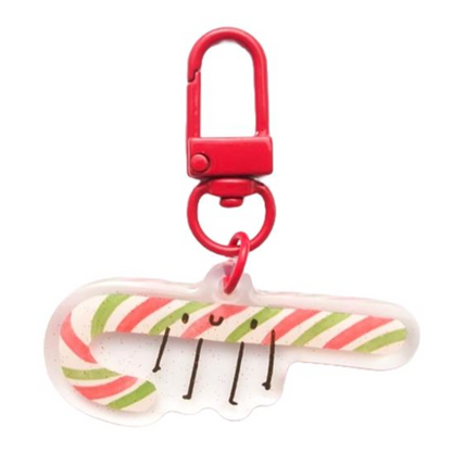 Lizzy House Moda Fabrics Candy Cane Zipper Charm Pull