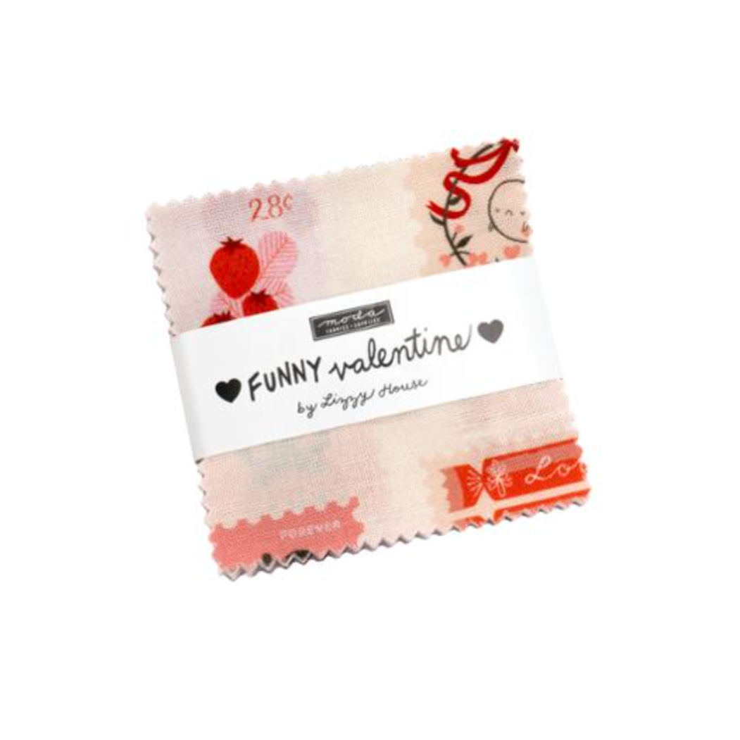 Lizzy House Moda Fabrics Funny Valentine 2.5" Mini Charm Pack 37140MC