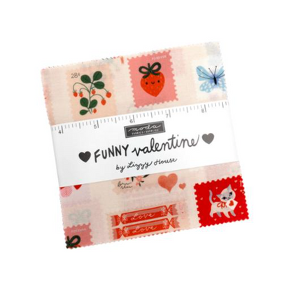 Lizzy House Moda Fabrics Funny Valentine 5" Charm Pack 37140PP