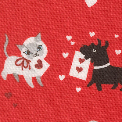 Lizzy House Moda Fabrics Funny Valentine Kitty 37140 16 Love
