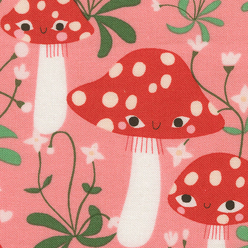 Lizzy House Moda Fabrics Funny Valentine Mushrooms 37142 19 Ballerina