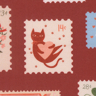 Lizzy House Moda Fabrics Funny Valentine Stamps 37143 17 Rose