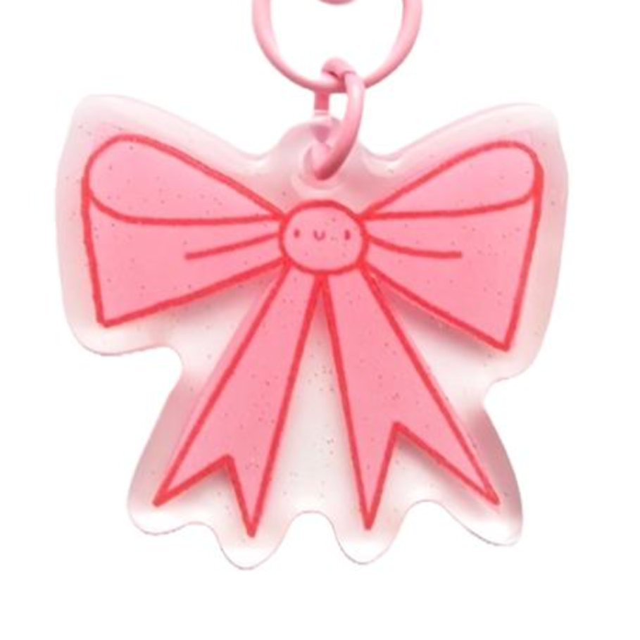 Lizzy House Moda Fabrics Pink Bow Zipper Charm Pull