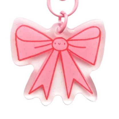 Lizzy House Moda Fabrics Pink Bow Zipper Charm Pull